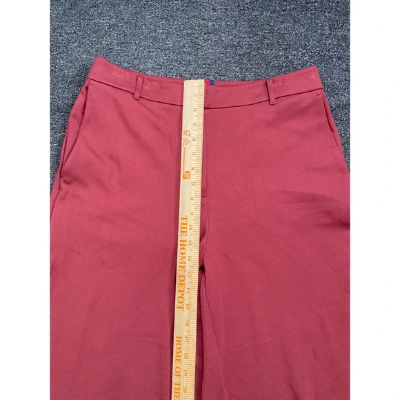 Boden Belgravia Ponte Trousers Red Womens 10R Wide Leg High Rise Casual Boho - Picture 3 of 8